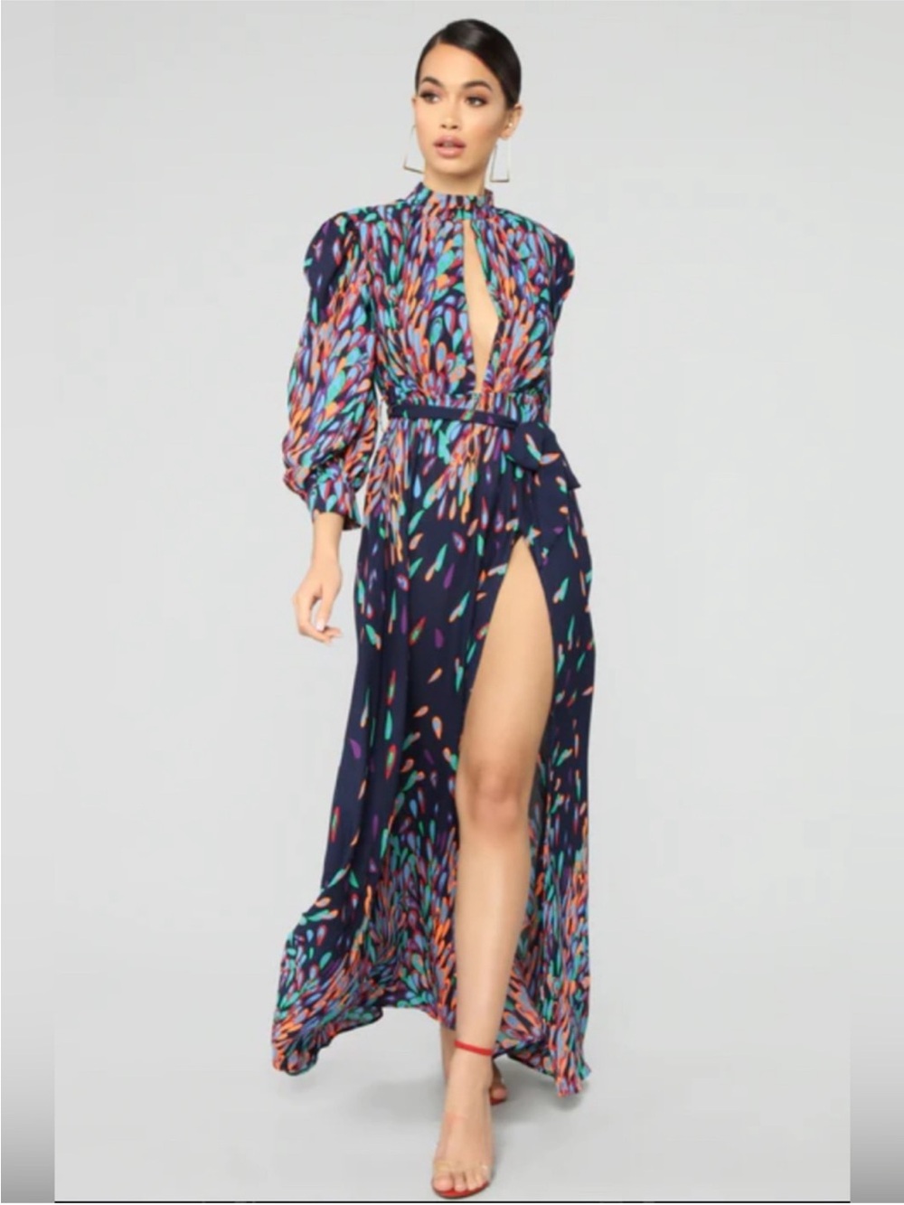 Fashion Nova Wings Of A Feather Maxi Dress